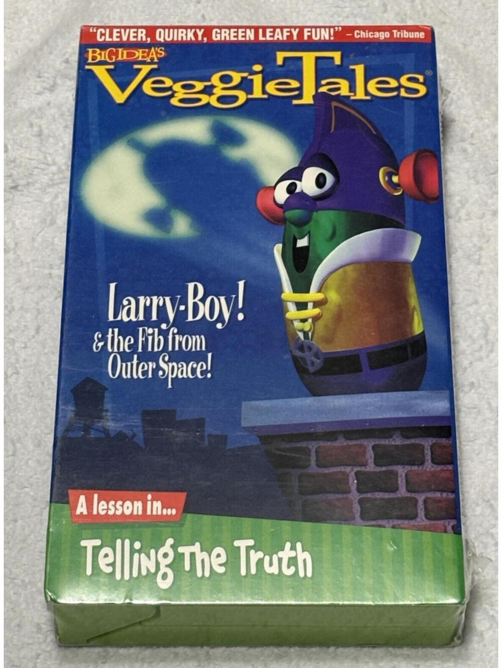 VeggieTales Larryboy The Fib From Outer Space VHS Green Tape (2005) || NEW